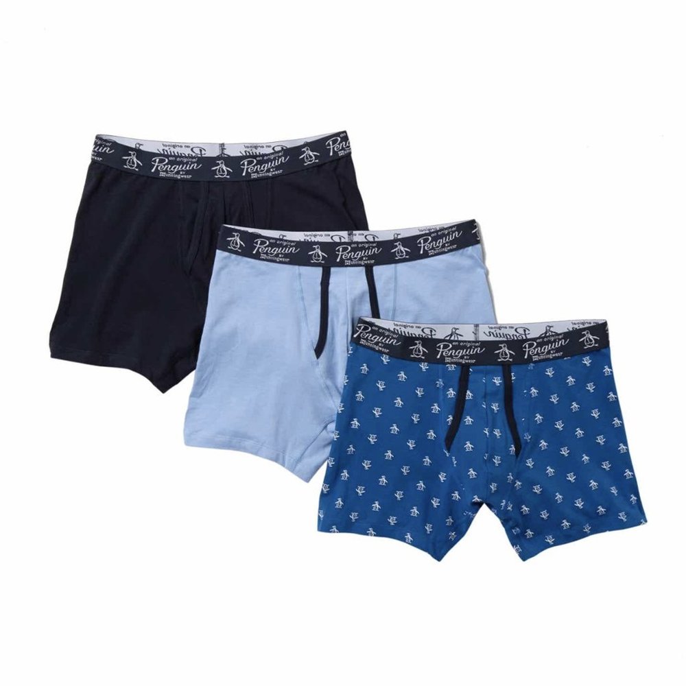 Original Penguin Cotton Stretch Knit Boxer Briefs